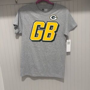 Green Bay Packers  Gray Tee with Yellow and Green Accents